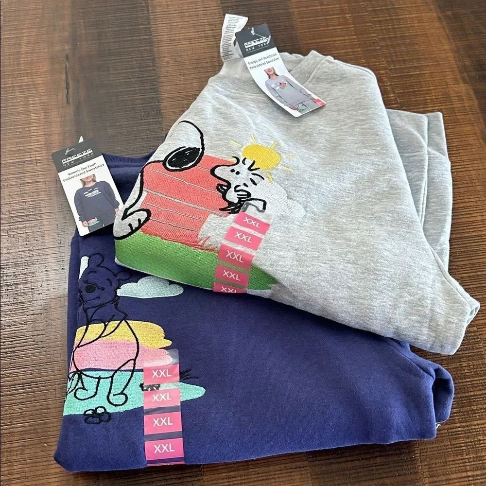 Peanuts Sweatshirts - Gray and Blue and Winnie the Pooh - Picture 4 of 4